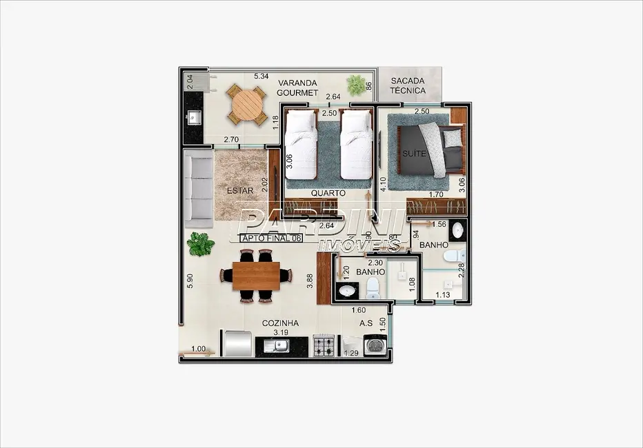 Foto 7 de Apartamento com 1 quarto à venda, 44m2 em Centro, Ubatuba - SP
