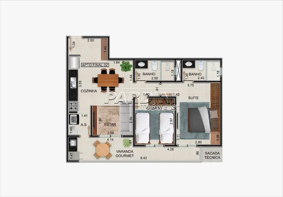 Foto 8 de Apartamento com 1 quarto à venda, 44m2 em Centro, Ubatuba - SP