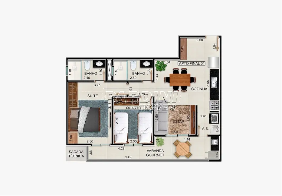 Foto 9 de Apartamento com 1 quarto à venda, 44m2 em Centro, Ubatuba - SP