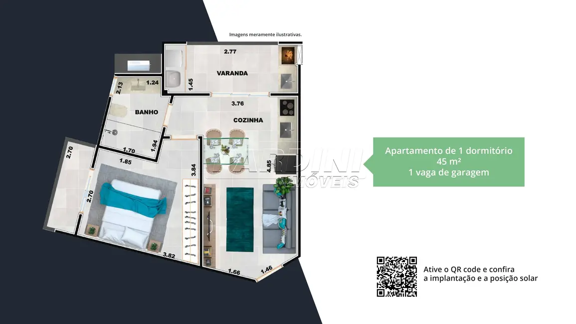 Foto 4 de Apartamento com 1 quarto à venda, 35m2 em Ubatuba - SP