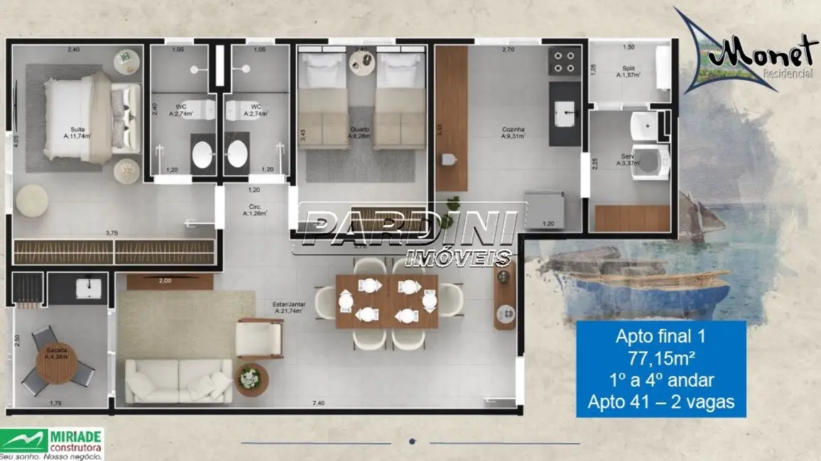 Foto 9 de Apartamento com 2 quartos à venda, 62m2 em Centro, Ubatuba - SP