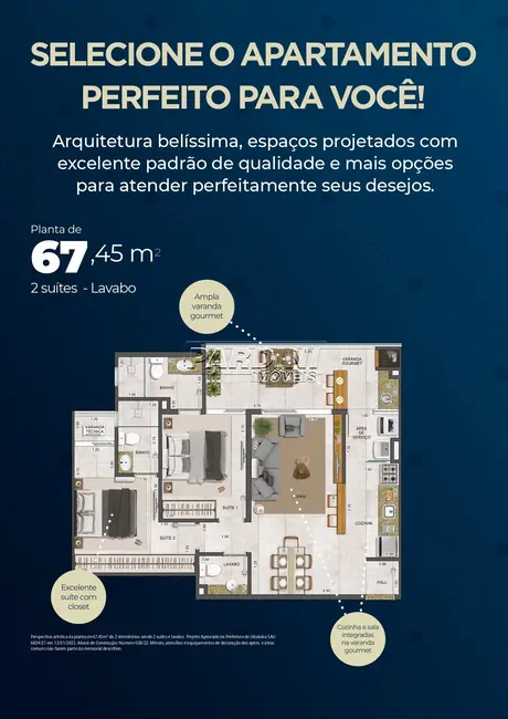 Foto 2 de Apartamento com 2 quartos à venda, 67m2 em Ubatuba - SP