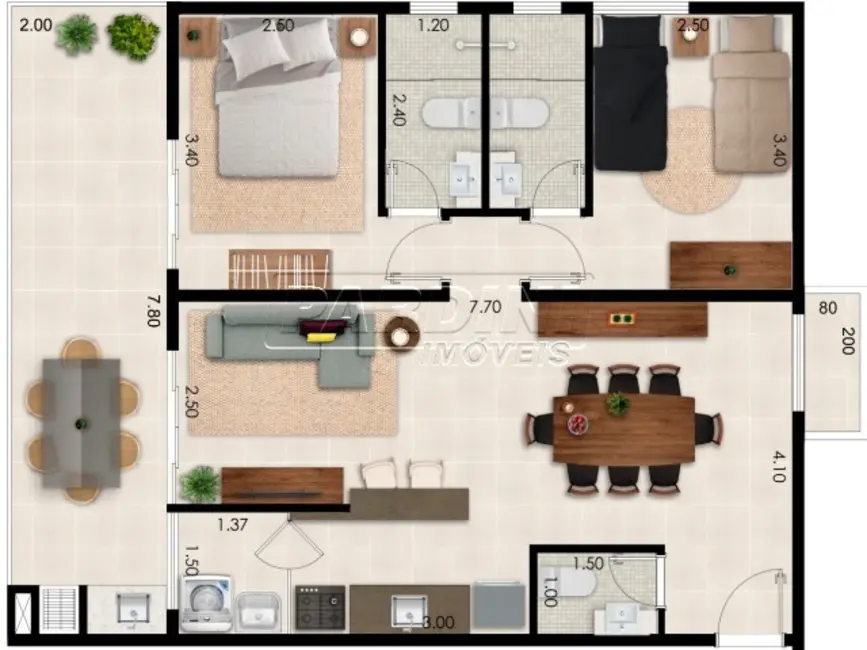 Foto 9 de Apartamento com 2 quartos à venda, 76m2 em Ubatuba - SP