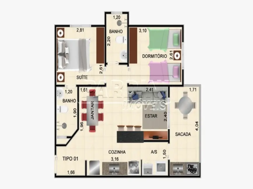 Apartamento com 2 quartos à venda, 58m2 em Ubatuba - SP - imagem 6 Foto 6 de Apartamento com 2 quartos à venda, 58m2 em Ubatuba - SP