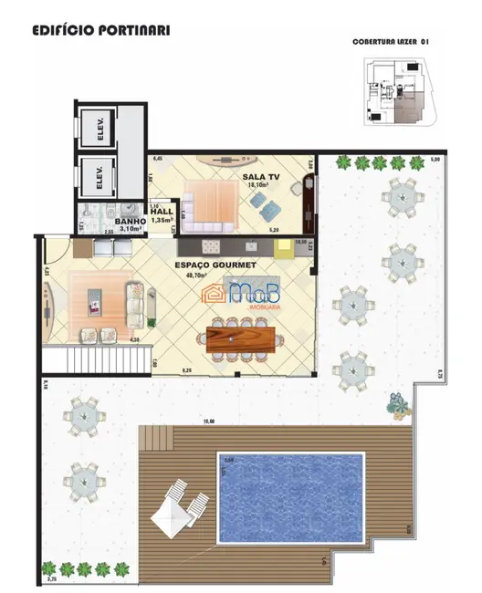 Cobertura com 3 quartos à venda, 460m2 em Lagoa, Macae - RJ - imagem 3 Foto 3 de Cobertura com 3 quartos à venda, 460m2 em Lagoa, Macae - RJ