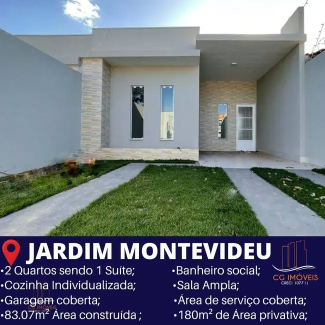 Foto 1 de Casa com 1 quarto à venda, 180m2 em Jardim Montevidéu, Campo Grande - MS