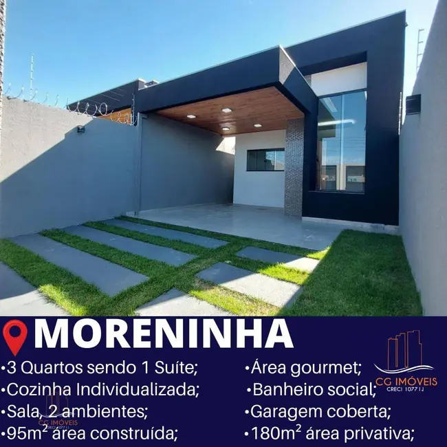 Foto 1 de Casa com 2 quartos à venda, 180m2 em Moreninha, Campo Grande - MS