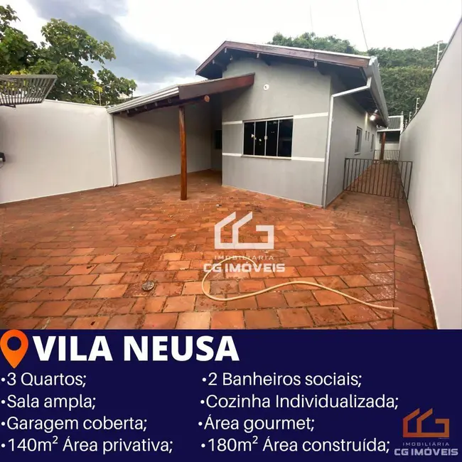 Foto 1 de Casa com 3 quartos à venda, 180m2 em Vila Neusa, Campo Grande - MS