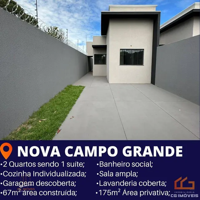 Foto 1 de Casa com 2 quartos à venda, 175m2 em Vila Nova Campo Grande, Campo Grande - MS