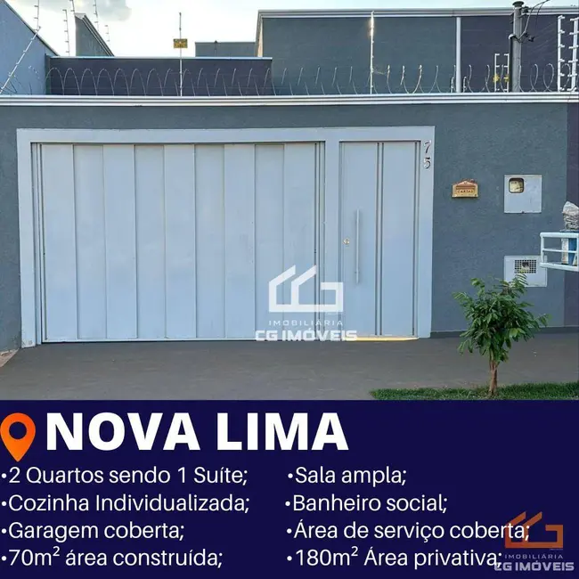 Foto 1 de Casa com 2 quartos à venda, 180m2 em Nova Lima, Campo Grande - MS
