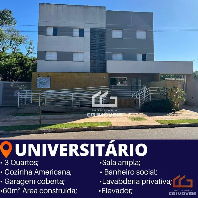 Foto 1 de Apartamento com 3 quartos à venda, 60m2 em Universitário, Campo Grande - MS