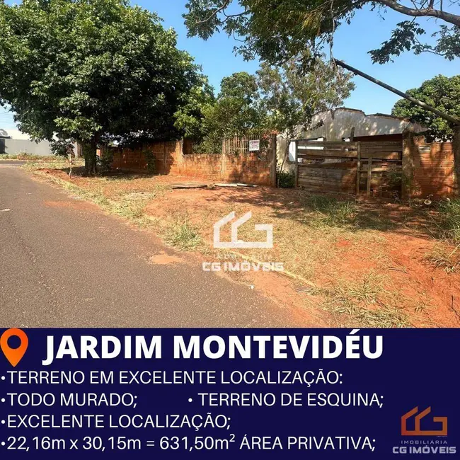 Foto 1 de Terreno / Lote à venda, 631m2 em Jardim Montevidéu, Campo Grande - MS