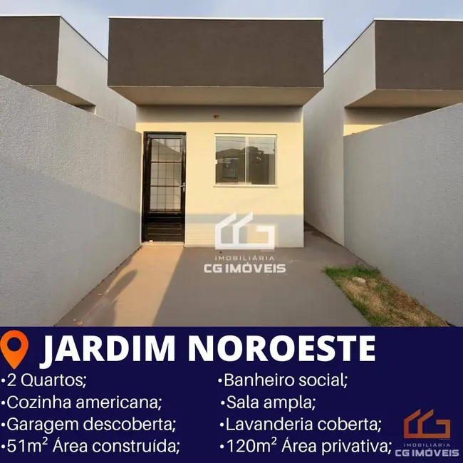 Foto 1 de Casa com 2 quartos à venda, 120m2 em Jardim Noroeste, Campo Grande - MS