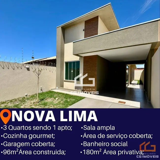 Foto 1 de Casa com 2 quartos à venda, 180m2 em Nova Lima, Campo Grande - MS