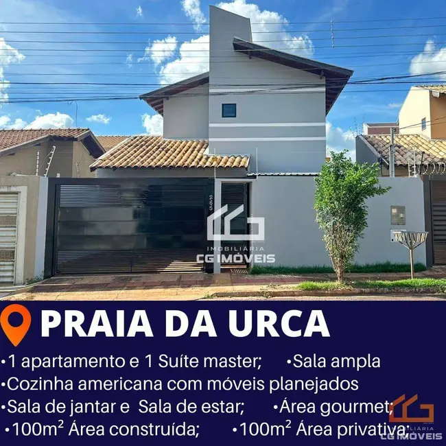 Foto 1 de Casa com 2 quartos à venda, 100m2 em Loteamento Praia da Urca, Campo Grande - MS