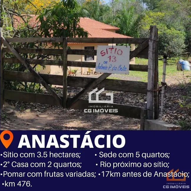 Foto 1 de Chácara com 5 quartos à venda, 35000m2 em Nova Lima, Campo Grande - MS
