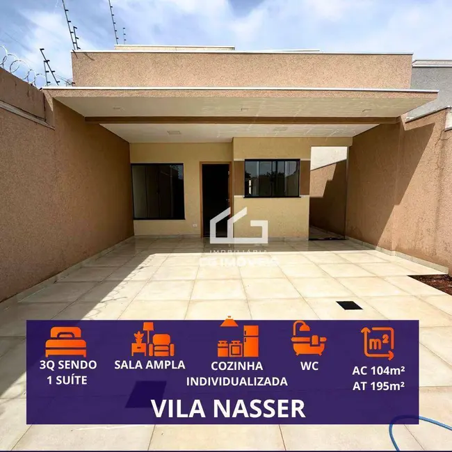 Foto 1 de Casa com 3 quartos à venda, 195m2 em Vila Nasser, Campo Grande - MS