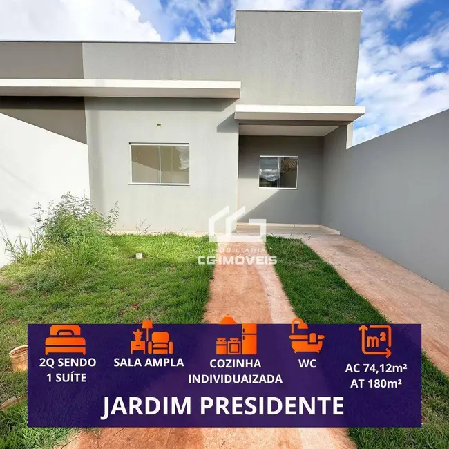 Foto 1 de Casa com 2 quartos à venda, 180m2 em Jardim Presidente, Campo Grande - MS