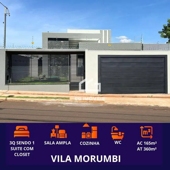 Foto 1 de Casa com 3 quartos à venda, 360m2 em Vila Morumbi, Campo Grande - MS