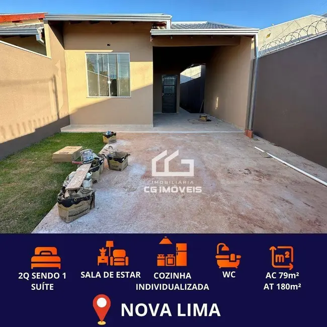 Foto 1 de Casa com 2 quartos à venda, 180m2 em Nova Lima, Campo Grande - MS