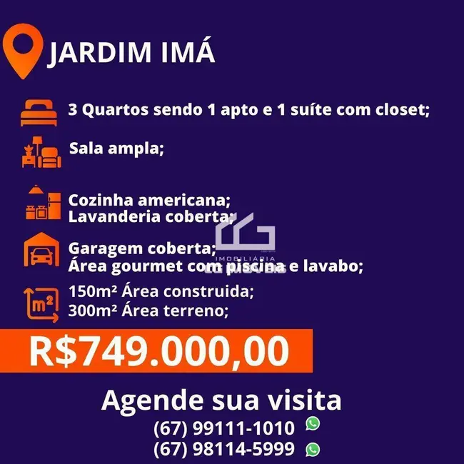 Casa com 3 quartos à venda, 300m2 em Jardim Imá, Campo Grande - MS - imagem 7 Foto 7 de Casa com 3 quartos à venda, 300m2 em Jardim Imá, Campo Grande - MS