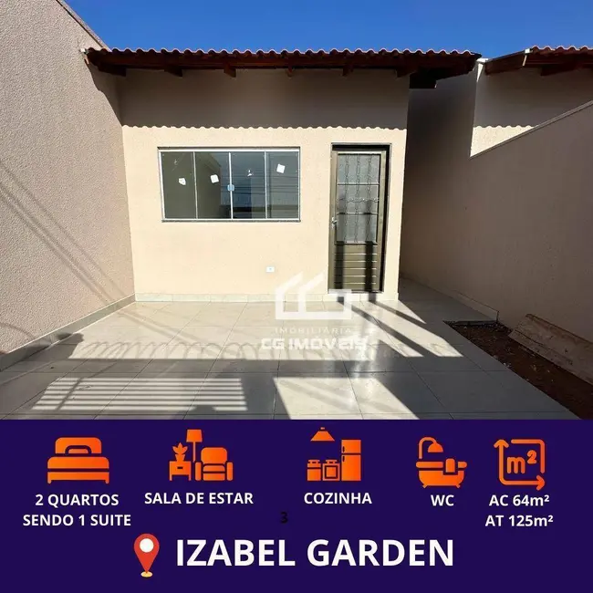 Foto 1 de Casa com 2 quartos à venda, 64m2 em Campo Grande - MS
