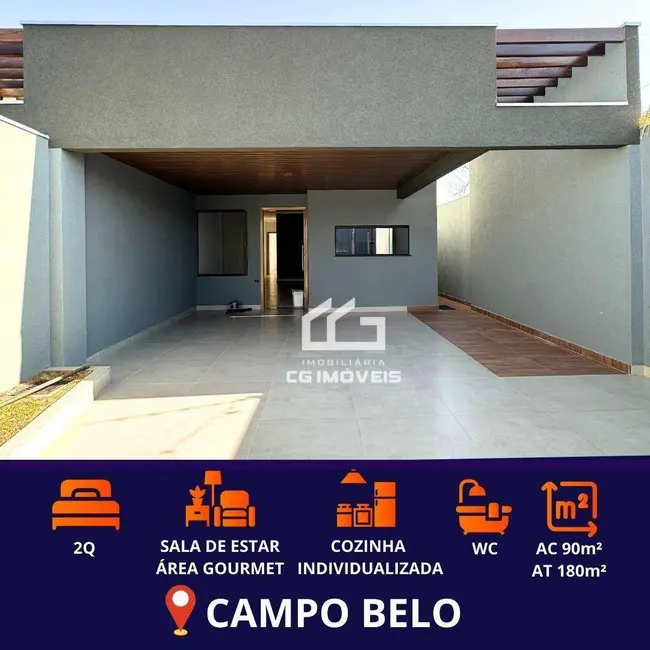 Foto 1 de Casa com 2 quartos à venda, 180m2 em Jardim Campo Belo, Campo Grande - MS