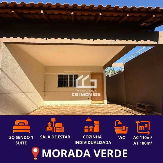 Foto 1 de Casa com 3 quartos à venda, 180m2 em Morada Verde, Campo Grande - MS