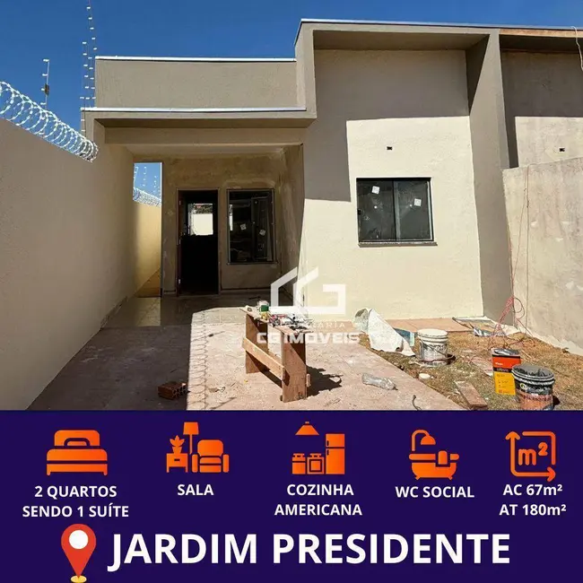 Foto 1 de Casa com 2 quartos à venda, 67m2 em Jardim Presidente, Campo Grande - MS