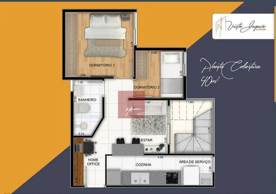 Foto 7 de Apartamento com 2 quartos à venda, 74m2 em Vila Eldízia, Santo Andre - SP