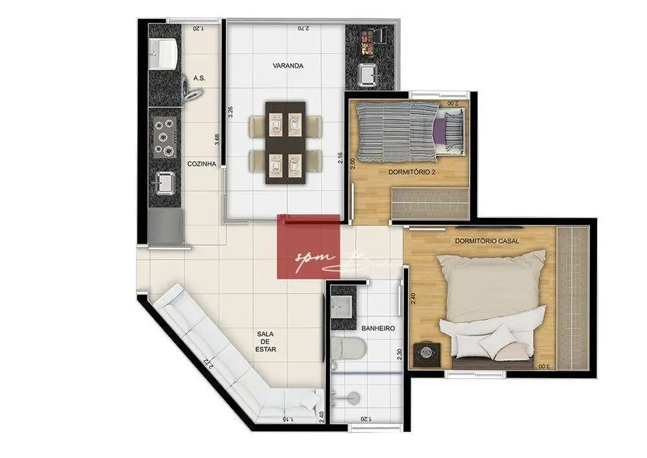 Apartamento com 2 quartos à venda, 39m2 em Parque Erasmo Assunção, Santo Andre - SP - imagem 4 Foto 4 de Apartamento com 2 quartos à venda, 39m2 em Parque Erasmo Assunção, Santo Andre - SP