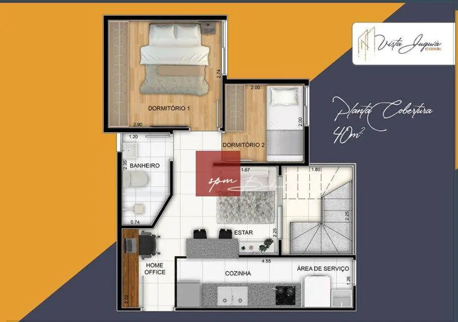 Cobertura com 2 quartos à venda, 80m2 em Vila Eldízia, Santo Andre - SP - imagem 3 Foto 3 de Cobertura com 2 quartos à venda, 80m2 em Vila Eldízia, Santo Andre - SP