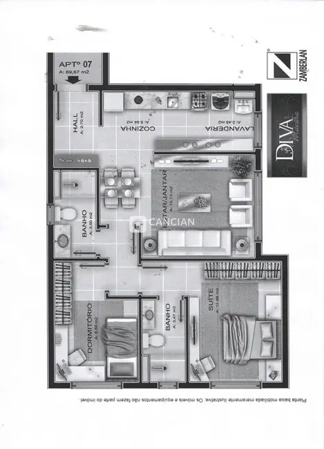 Foto 3 de Apartamento com 2 quartos à venda, 69m2 em Centro, Santa Maria - RS