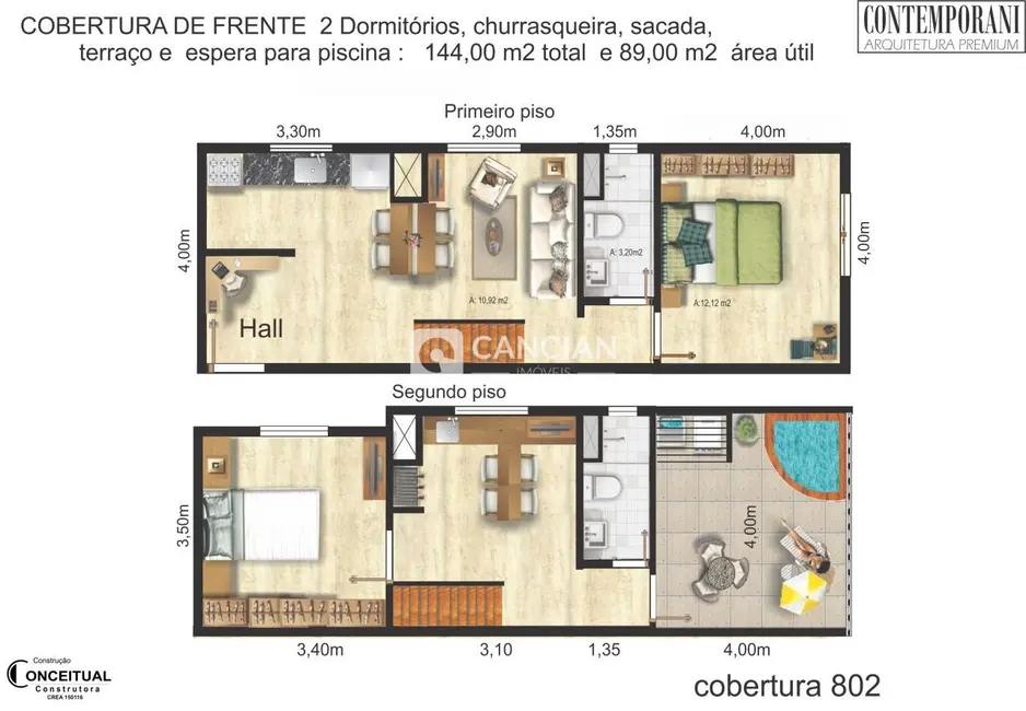Foto 2 de Cobertura com 2 quartos à venda, 86m2 em Centro, Santa Maria - RS