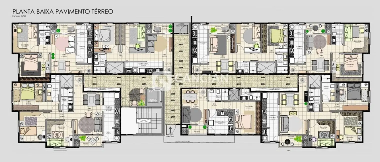 Foto 4 de Apartamento com 2 quartos à venda, 65m2 em Uglione, Santa Maria - RS