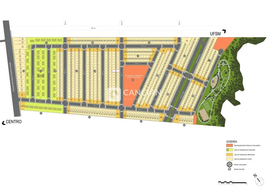 Foto 5 de Terreno / Lote à venda, 261m2 em Diácono João Luiz Pozzobon, Santa Maria - RS