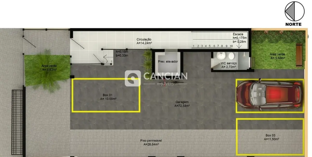 Foto 3 de Apartamento com 1 quarto à venda, 45m2 em Nossa Senhora do Rosário, Santa Maria - RS