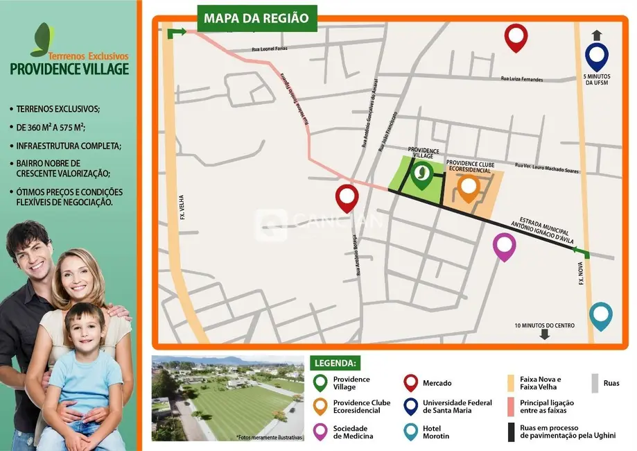 Foto 4 de Terreno / Lote à venda, 379m2 em São José, Santa Maria - RS