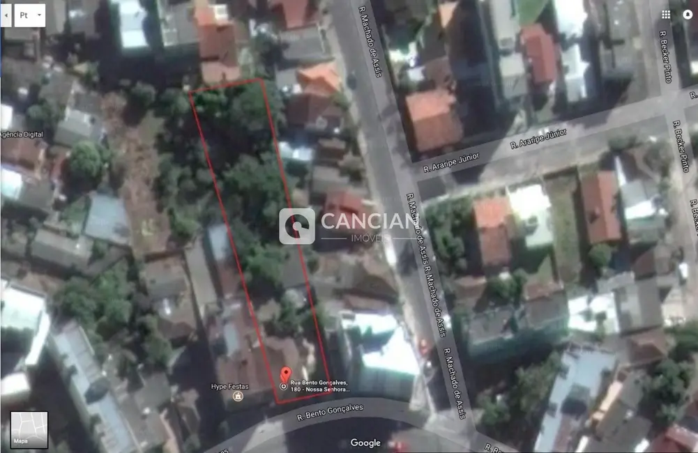 Foto 2 de Terreno / Lote à venda, 1584m2 em Nossa Senhora das Dores, Santa Maria - RS