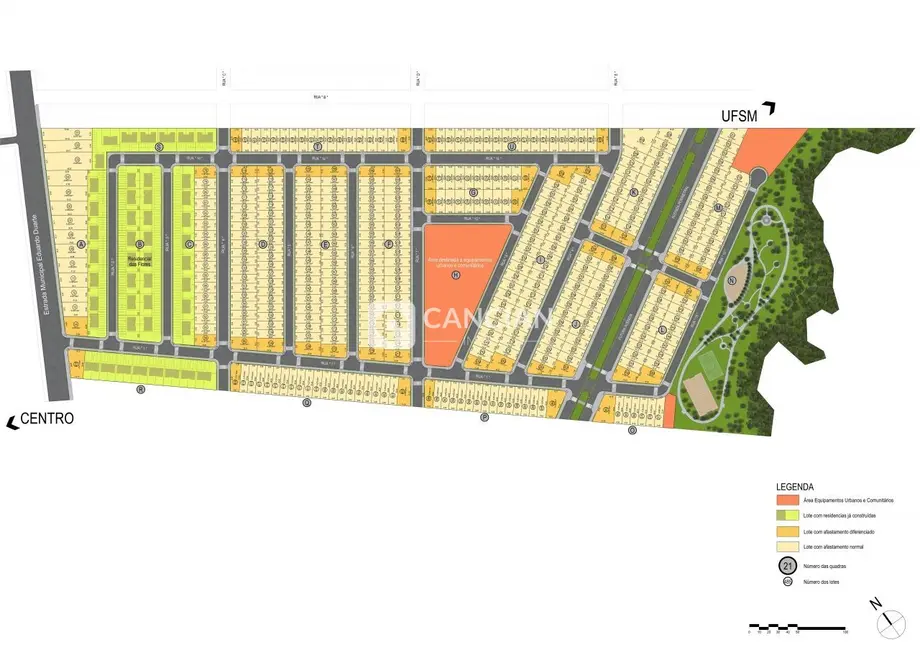 Foto 3 de Terreno / Lote à venda, 285m2 em Diácono João Luiz Pozzobon, Santa Maria - RS