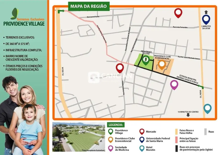 Foto 4 de Terreno / Lote à venda, 420m2 em São José, Santa Maria - RS