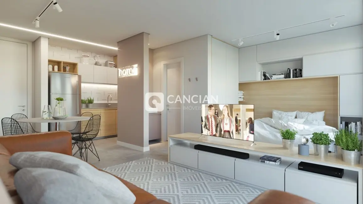 Foto 2 de Apartamento com 1 quarto à venda, 39m2 em Camobi, Santa Maria - RS