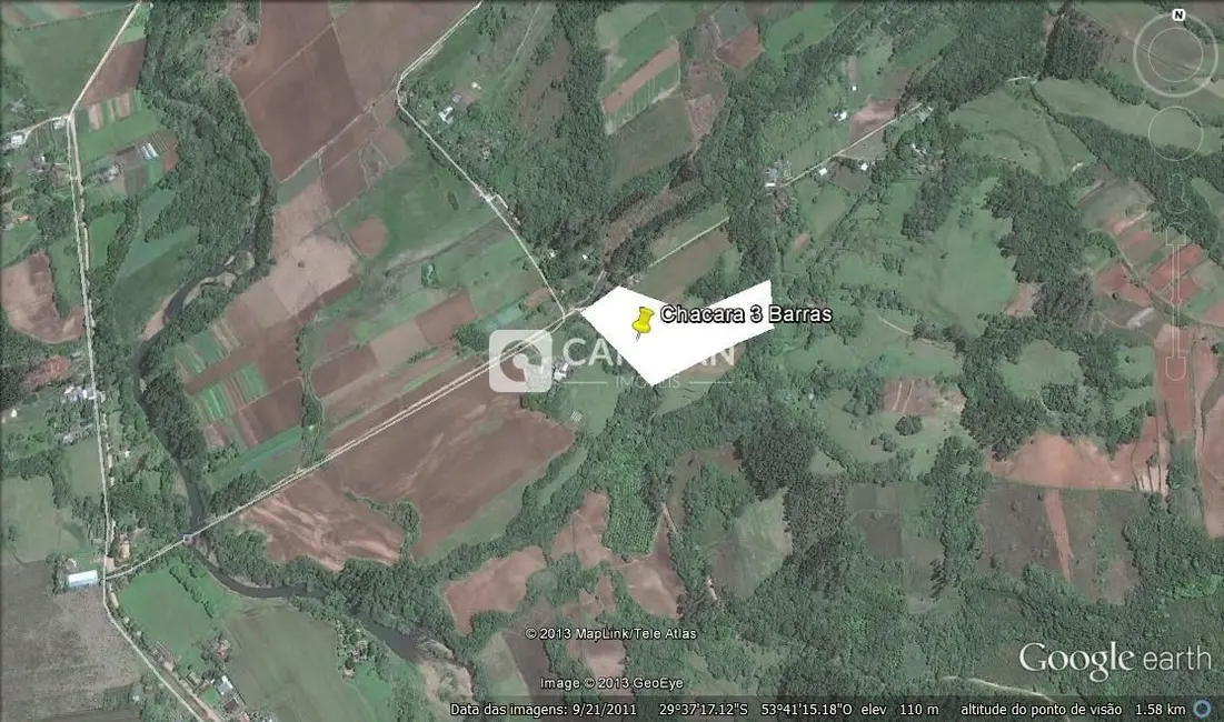 Foto 1 de Chácara com 2 quartos à venda, 25000m2 em Santa Maria, RS