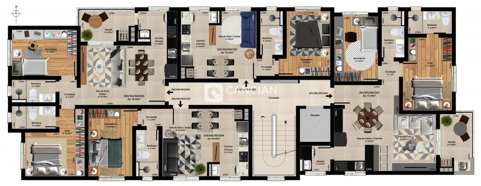 Foto 4 de Apartamento com 2 quartos à venda, 74m2 em Camobi, Santa Maria - RS