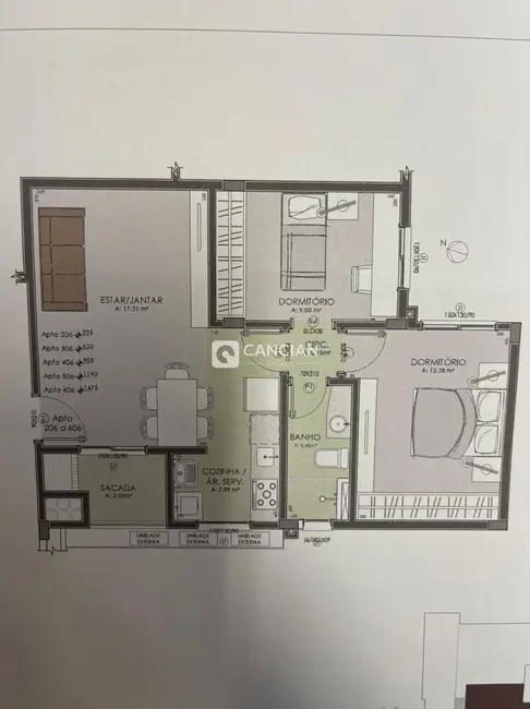 Foto 8 de Apartamento com 2 quartos à venda, 72m2 em Nossa Senhora das Dores, Santa Maria - RS