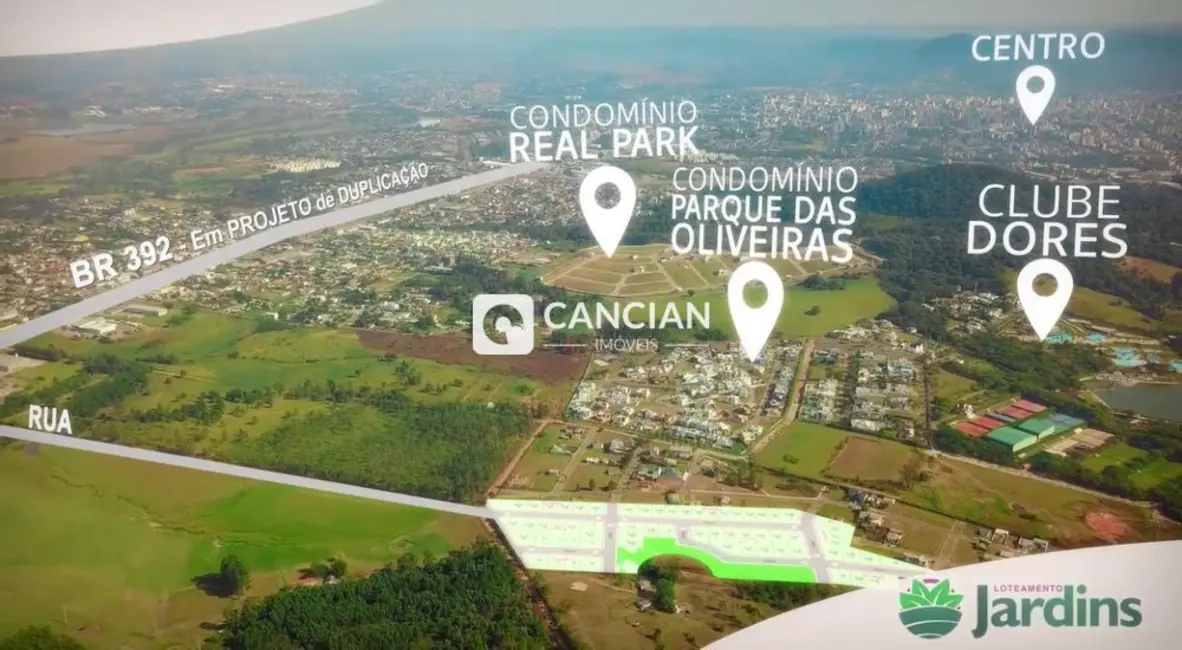 Foto 2 de Terreno / Lote à venda, 375m2 em Tomazetti, Santa Maria - RS