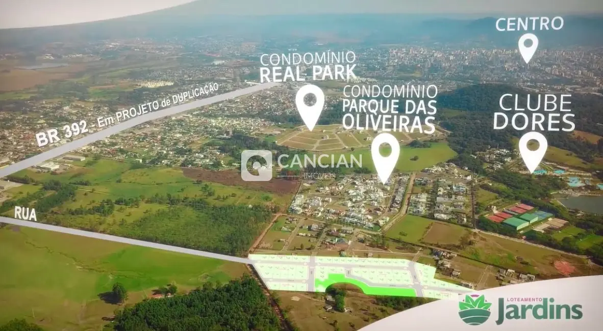 Foto 3 de Terreno / Lote à venda, 404m2 em Tomazetti, Santa Maria - RS