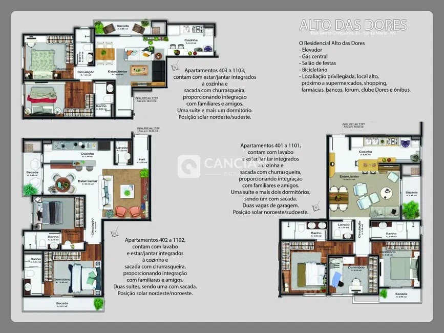 Foto 3 de Apartamento com 3 quartos à venda, 90m2 em Nossa Senhora das Dores, Santa Maria - RS