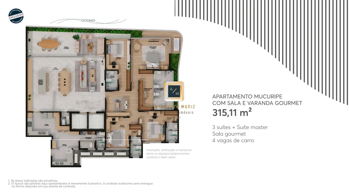 Apartamento com 4 quartos à venda, 315m2 em Meireles, Fortaleza - CE - imagem 7 Foto 7 de Apartamento com 4 quartos à venda, 315m2 em Meireles, Fortaleza - CE