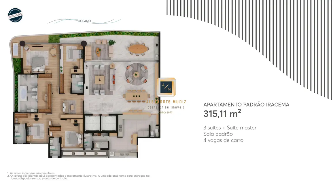 Apartamento com 4 quartos à venda, 315m2 em Meireles, Fortaleza - CE - imagem 9 Foto 9 de Apartamento com 4 quartos à venda, 315m2 em Meireles, Fortaleza - CE